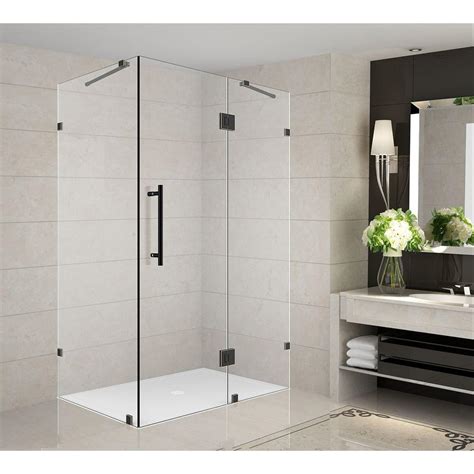 aston avalux frameless shower enclosure stainless steel sen987|SEN987 AVALUX Completely Frameless Hinged Shower .